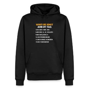 Winterdienst Arbeitstag - Männer Premium Bio Hoodie - Schwarz - Vorne - Nico (187cm)