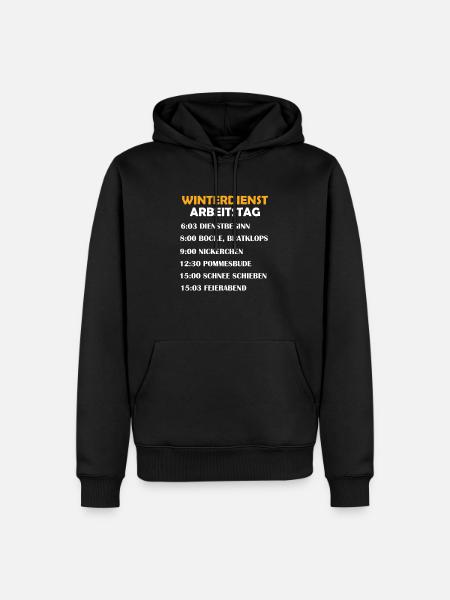 Winterdienst Arbeitstag - Männer Premium Bio Hoodie - Schwarz