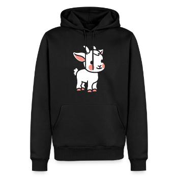 Bouc - Sweat à capuche Premium bio Homme - noir - Devant - Nico (187cm)