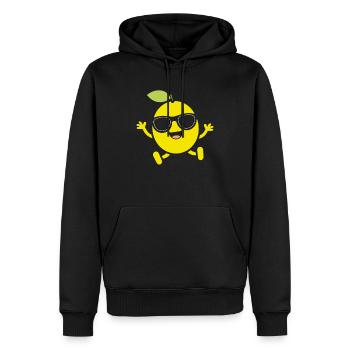 Citron - Sweat à capuche Premium bio Homme - noir - Devant - Nico (187cm)