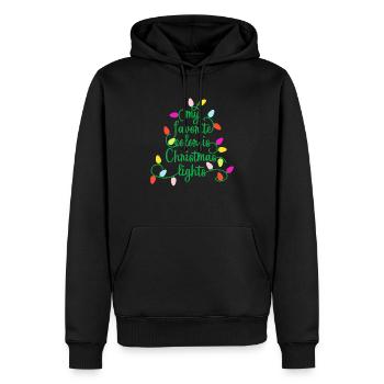 My Favorite Color Is Christmas Lights Funny Xmas - Männer Premium Bio Hoodie - Schwarz - Vorne - Nico (187cm)