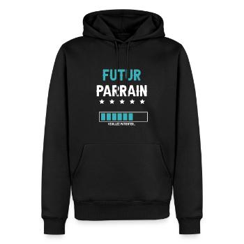 Zukünftiger Pate Zukünftiger Pate Mann Geschenk Pate - Männer Premium Bio Hoodie - Schwarz - Vorne - Nico (187cm)