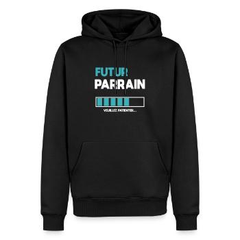 Zukünftiger Pate Geschenk Pate - Männer Premium Bio Hoodie - Schwarz - Vorne - Nico (187cm)