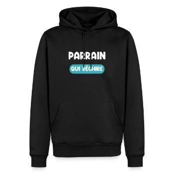 Pate, der reißt Geschenk Pate Geschenk Pate Geschenk - Männer Premium Bio Hoodie - Schwarz - Vorne - Nico (187cm)