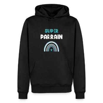 Super Pate Regenbogen Geschenk Pate - Männer Premium Bio Hoodie - Schwarz - Vorne - Nico (187cm)