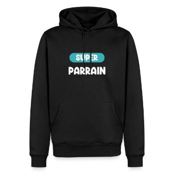 Superpate Geschenk Pate Geschenk Pate Geschenk Pate - Männer Premium Bio Hoodie - Schwarz - Vorne - Nico (187cm)