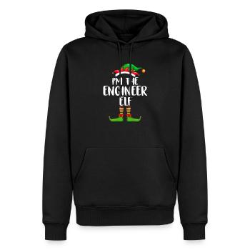 I'm The Engineer Elf Shirt Matching Family - Men’s Premium Organic Hoodie - black - Front - Nico (187cm)
