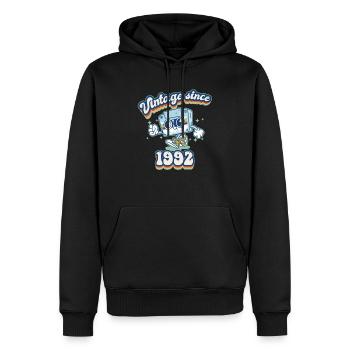 Jahrgang seit 1992 Klassisch 33. Geburtstag Retro - Männer Premium Bio Hoodie - Schwarz - Vorne - Nico (187cm)