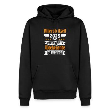 Altersteilzeit 2025 Lustiges Ruhestand - Männer Premium Bio Hoodie - Schwarz - Vorne - Nico (187cm)