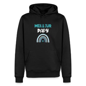 Bester Opa Regenbogen Opa - Männer Premium Bio Hoodie - Schwarz - Vorne - Nico (187cm)