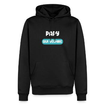 Opa Zerreißender Opa Geschenk Opa - Männer Premium Bio Hoodie - Schwarz - Vorne - Nico (187cm)
