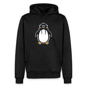 Pingouin - Sweat à capuche Premium bio Homme - noir - Devant - Nico (187cm)