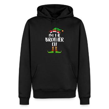 Je suis le frère elfe chemise assortie famille - Sweat à capuche Premium bio Homme - noir - Devant - Nico (187cm)
