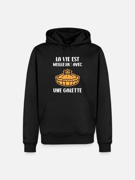 Pfannkuchen - Männer Premium Bio Hoodie - Schwarz
