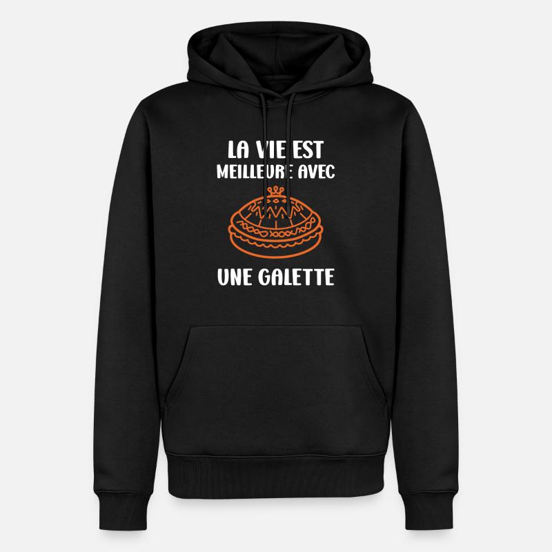 Pfannkuchen - Männer Premium Bio Hoodie - Schwarz