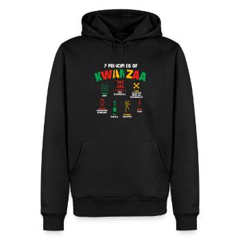 7 Principles of Kwanzaa - African Heritage - Men’s Premium Organic Hoodie - black - Front - Nico (187cm)