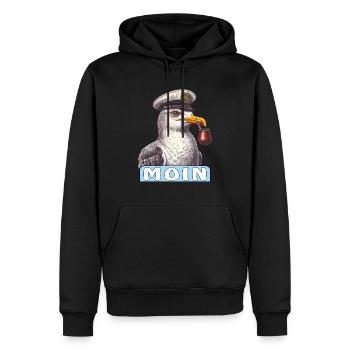 MÖVE MOIN - Männer Premium Bio Hoodie - Schwarz - Vorne - Nico (187cm)