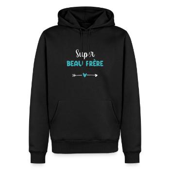 Super Schwager-Herz - Männer Premium Bio Hoodie - Schwarz - Vorne - Nico (187cm)