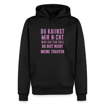 Vater Mutter Geburtstag Lustig Geschenk an tochter - Männer Premium Bio Hoodie - Schwarz - Vorne - Nico (187cm)