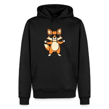 Bezirk 5 - Männer Premium Bio Hoodie - Schwarz - Vorne - Nico (187cm)