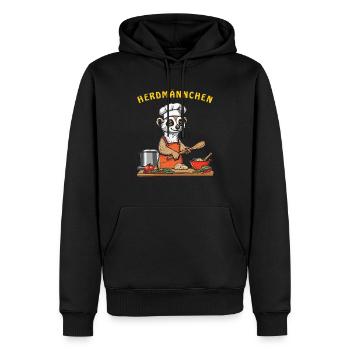 HERDMÄNNCHEN - Men’s Premium Organic Hoodie - black - Front - Nico (187cm)