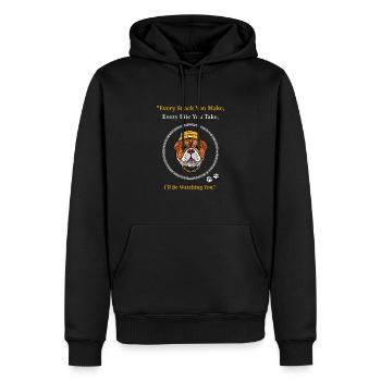 "Every Snack You Make" Funny Dog Lovers T-Shirt - Men’s Premium Organic Hoodie - black - Front - Nico (187cm)