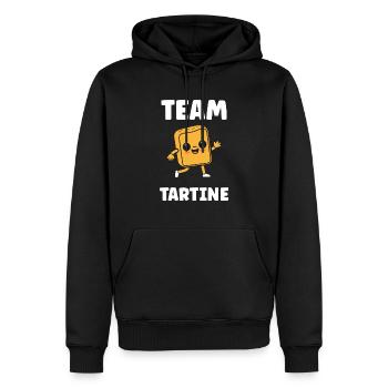 Tartine - Sweat à capuche Premium bio Homme - noir - Devant - Nico (187cm)