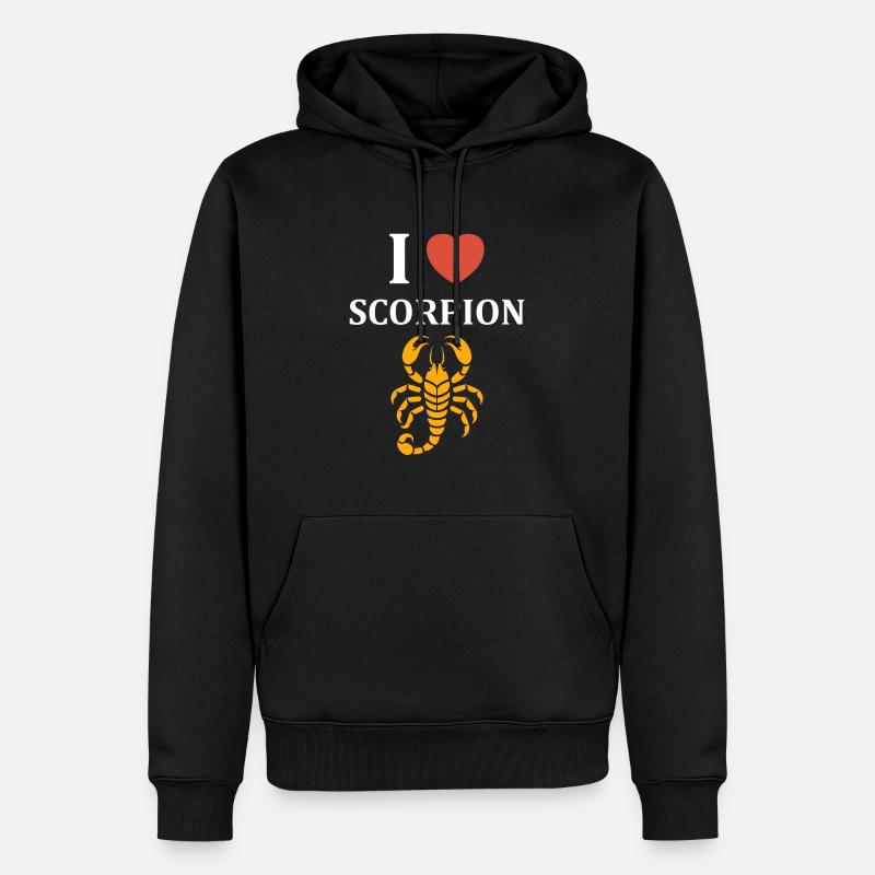 scorpion - Sweat à capuche Premium bio Homme - noir