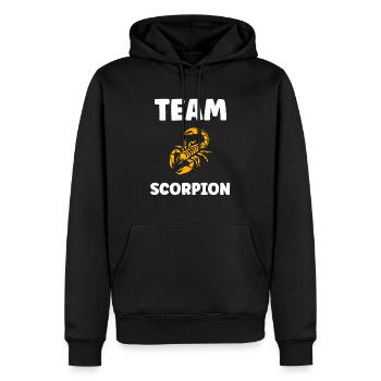 scorpion - Sweat à capuche Premium bio Homme - noir - Devant - Nico (187cm)