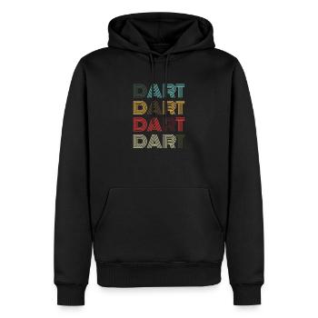 Dart Evolution Retro Dart Dartspieler Hobby - Männer Premium Bio Hoodie - Schwarz - Vorne - Nico (187cm)
