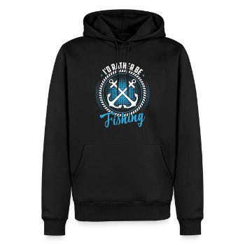 Je préfère pêcher - Sweat à capuche Premium bio Homme - noir - Devant - Nico (187cm)