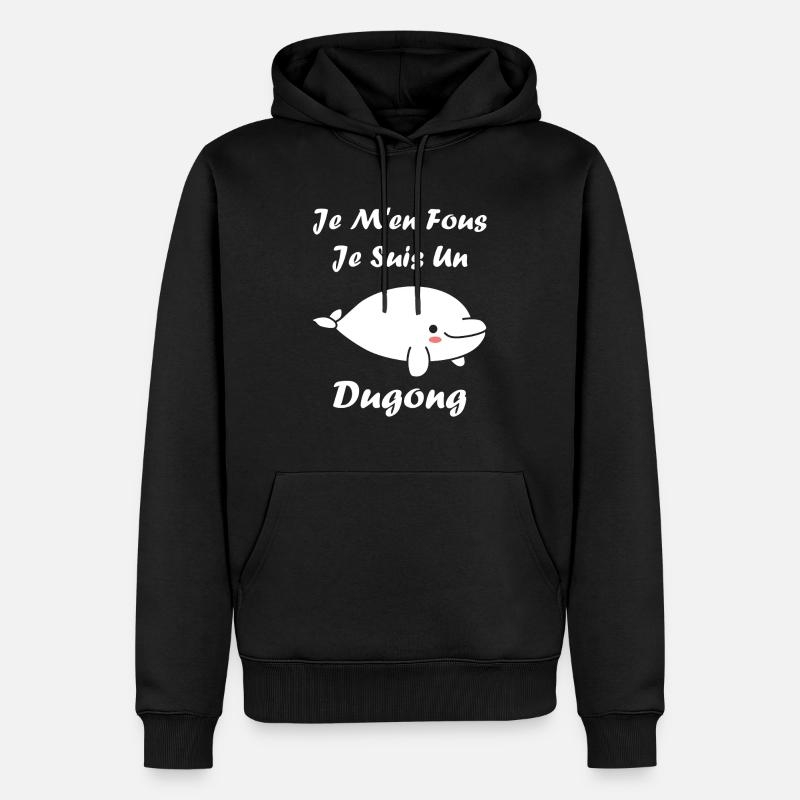Dugong - Sweat à capuche Premium bio Homme - noir