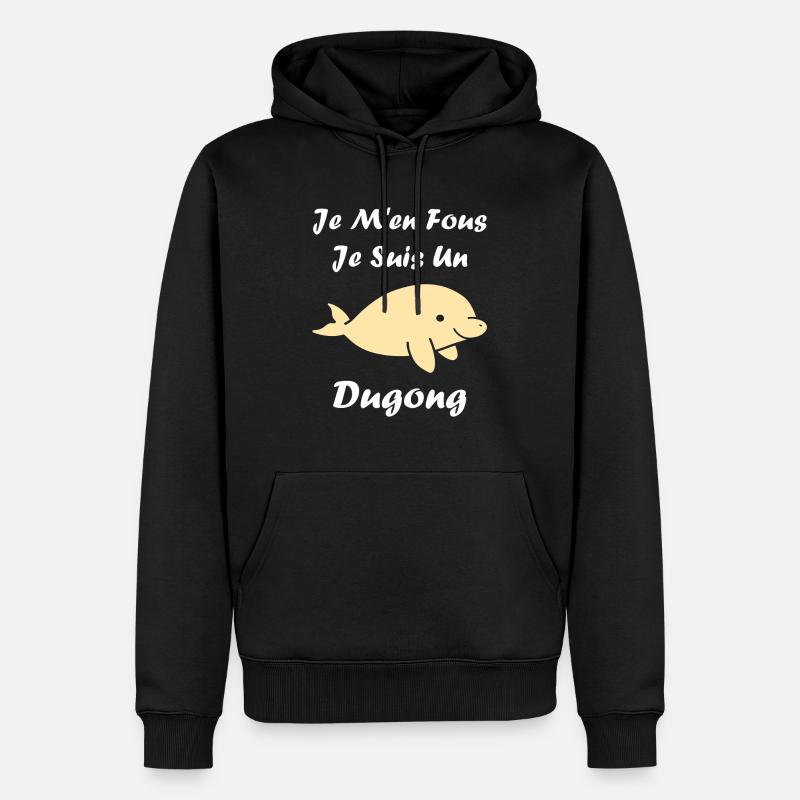 Dugong - Sweat à capuche Premium bio Homme - noir