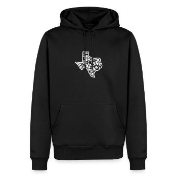 Texas Blumendruck USA Amerikanischer Bundesstaat - Männer Premium Bio Hoodie - Schwarz - Vorne - Nico (187cm)