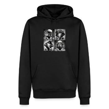 Elefant Selfie Lustige Hüte Vintage Zirkus Liebhaber - Männer Premium Bio Hoodie - Schwarz - Vorne - Nico (187cm)