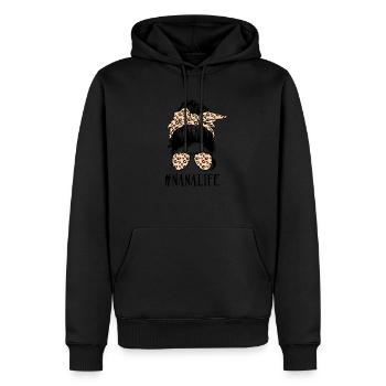 Nana Life Messy Bun Sonnenbrille Neuheit Distressed - Männer Premium Bio Hoodie - Schwarz - Vorne - Nico (187cm)