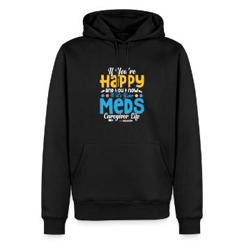 Si vous êtes heureux et que vous connaissez un aidant aidant - Sweat à capuche Premium bio Homme - noir - Devant - Nico (187cm)