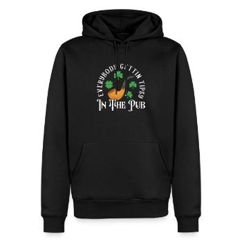 Tout le monde reçoit la journée de Patricks éméchés - Sweat à capuche Premium bio Homme - noir - Devant - Nico (187cm)