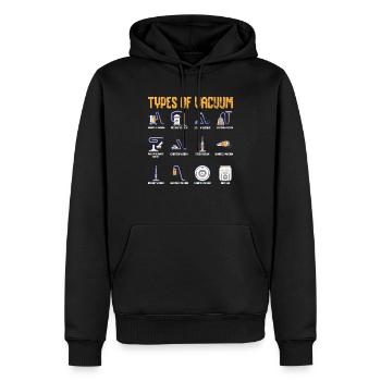 Types d’aspirateurs - Sweat à capuche Premium bio Homme - noir - Devant - Nico (187cm)