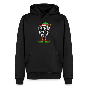 I'm The Papa Elf Shirt Matching Family Christmas - Men’s Premium Organic Hoodie - black - Front - Nico (187cm)