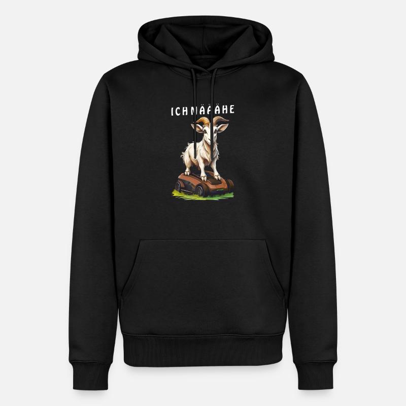 ROBOT TONDEUSE CHÈVRE I MÄÄÄHE - Sweat à capuche Premium bio Homme - noir