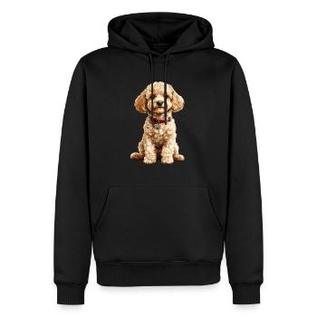 Poodle - Men’s Premium Organic Hoodie - black - Front - Nico (187cm)