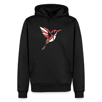 Colibri - Sweat à capuche Premium bio Homme - noir - Devant - Nico (187cm)