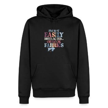 I'm Not Easily Distracted Quilting Quilter - Männer Premium Bio Hoodie - Schwarz - Vorne - Nico (187cm)