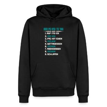 Controller Videospiel Zocker Gamer Computerspiel - Männer Premium Bio Hoodie - Schwarz - Vorne - Nico (187cm)