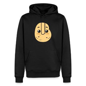 Patate - Sweat à capuche Premium bio Homme - noir - Devant - Nico (187cm)