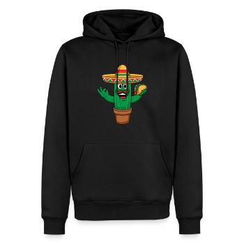 Mexique Maracas Sombrero Hat Tacos Cactus - Sweat à capuche Premium bio Homme - noir - Devant - Nico (187cm)