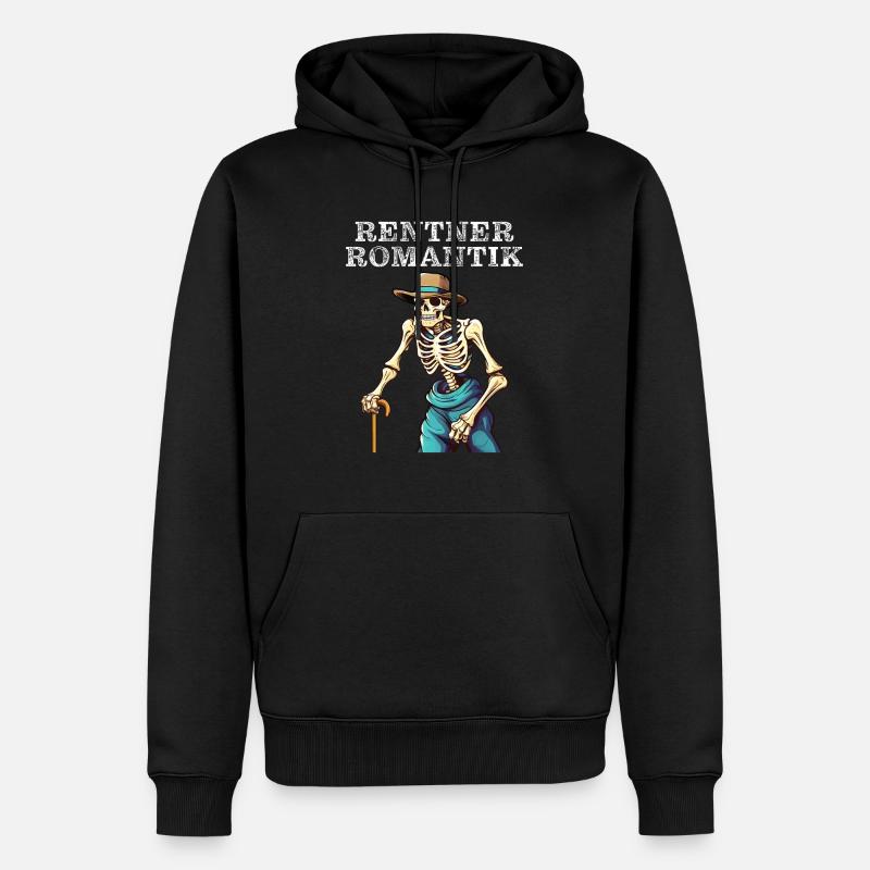 RENTNER ROMANTIK - Männer Premium Bio Hoodie - Schwarz