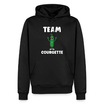 Zucchini-Humor - Männer Premium Bio Hoodie - Schwarz - Vorne - Nico (187cm)