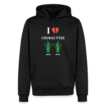 Zucchini-Humor - Männer Premium Bio Hoodie - Schwarz - Vorne - Nico (187cm)